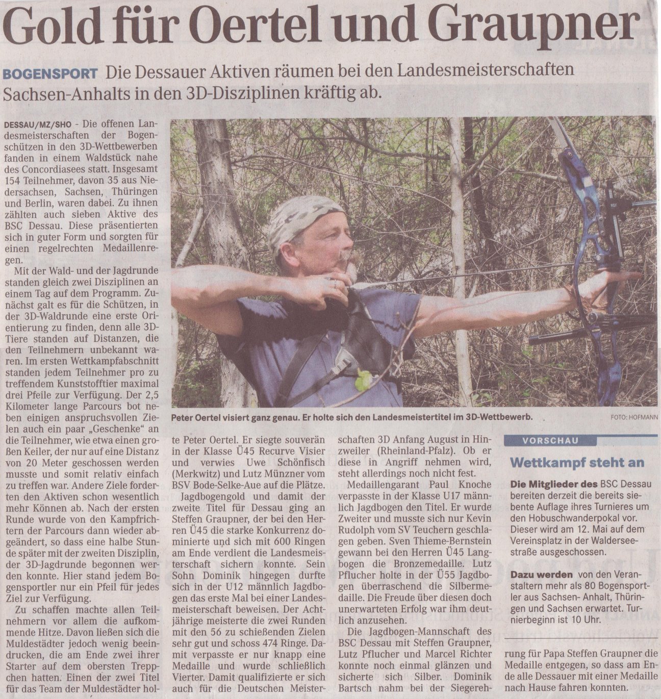 LM 3D in Hoym – Mitteldeutsche Zeitung vom 03.05.2012